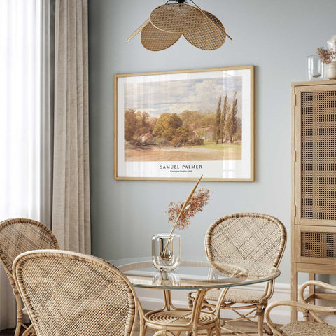 Autumn trees English garden artwork