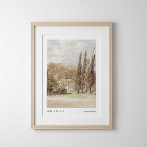 Autumn trees countryside painting