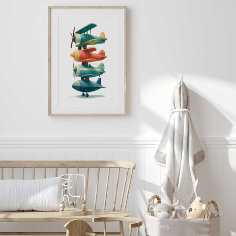 Aviation nursery illustration