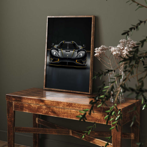 BMW M Power car poster for enthusiast garage and office decor