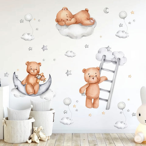 Balloon Bear Baby Wall Art