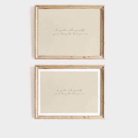 Be gentle with yourself minimalist print
