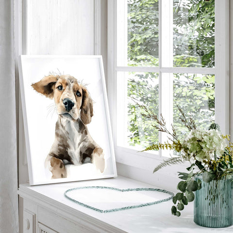 Beagle dog puppy wall decor print