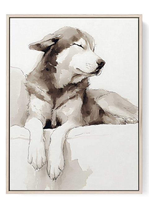 Beagle dog watercolor wall art