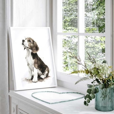Beagle puppy dog wall art