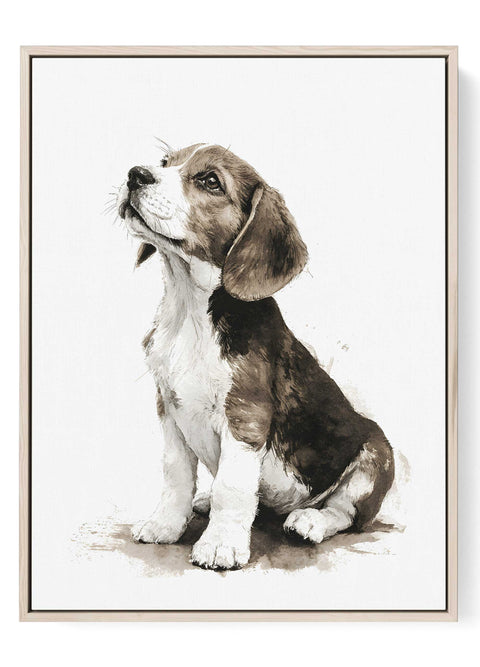 Beagle puppy watercolor  art