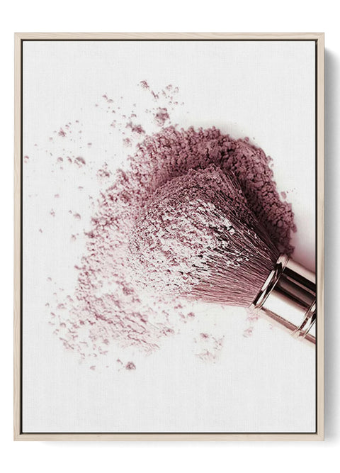 Makeup Magic Poster - Luxe Cosmetic Brush and Powder Explosion