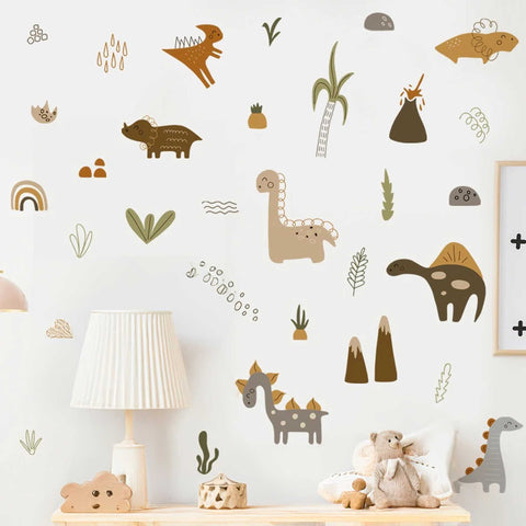 Beige Dino Wall Decals