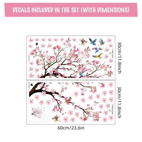 Bird and Blossom Vinyl Stickers