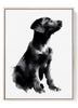Black labrador wall art