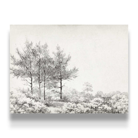 Black and white countryside wall art