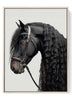 Black Horse Portrait Wall Art – Elegant Equestrian Fine Art Print