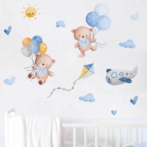 Blue Balloon Wall Decals
