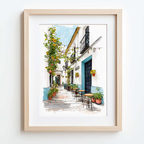 Blue and white Spanish decor