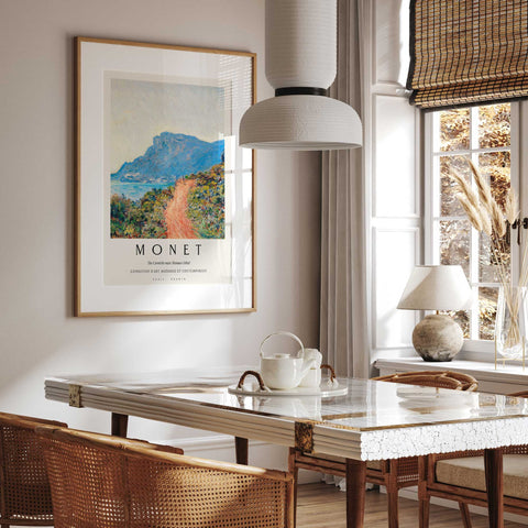 Blue mountain coastal art decor