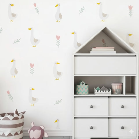 Boho duckling wall stickers

