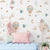 Boho hot air balloon wall decals for nursery