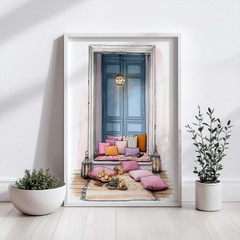 Boho room decor art print