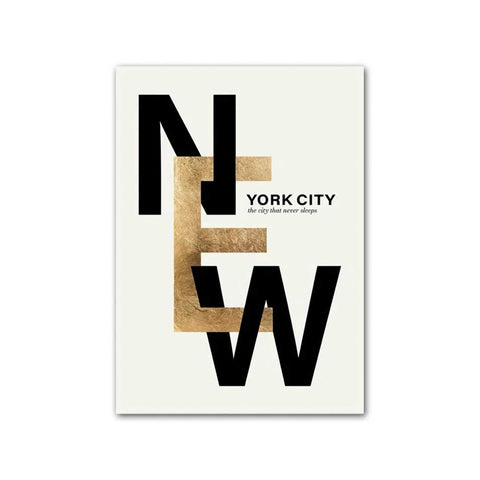 Gold Leaf New York - Chic Urban Poster