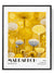 Bold botanical artwork in golden yellow tones Marrakech