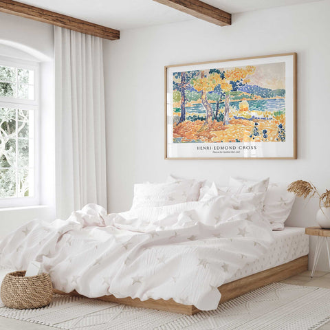 Bold color coastal painting wall decor
