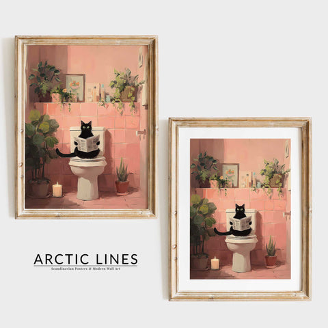 Bold maximalist interior decor with a funny animal photography print.