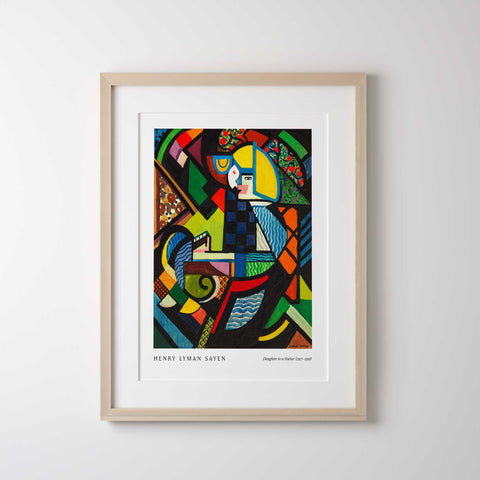 Bold primary color cubism wall art