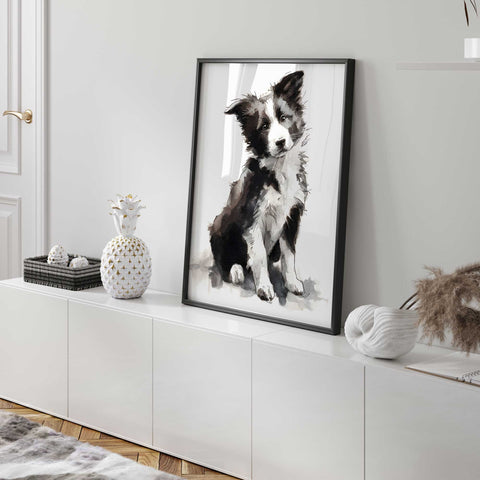Border Collie wall art for dog lovers