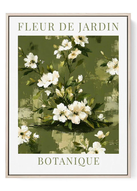 Botanica Green floral wall art print