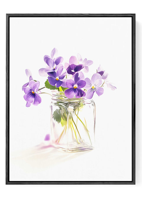 Botanical glass jar artwork