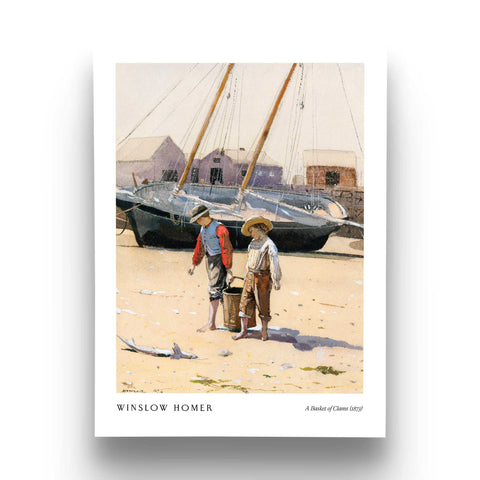 Boys on beach winslow homer poster