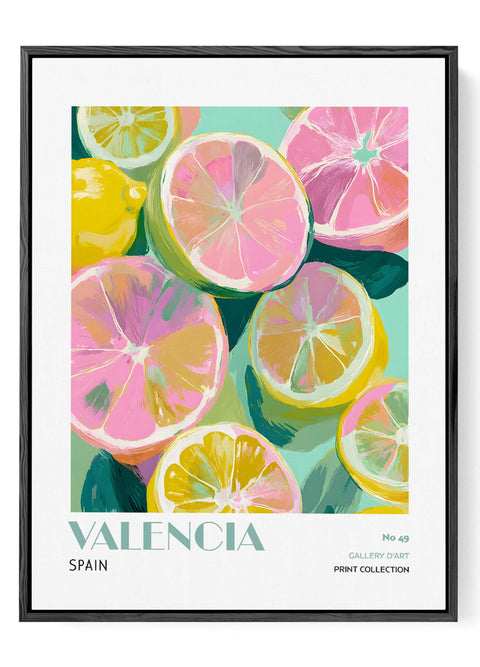 Bright Mediterranean fruit poster for kitchen decor