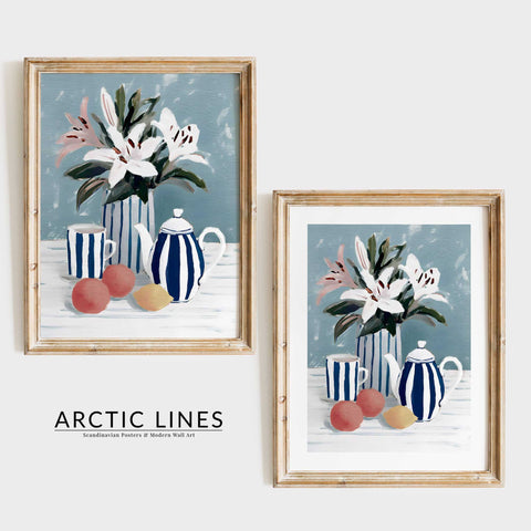 Bright and cheerful nature-themed art poster for a sunlit home interior.