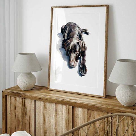 Brown dog illustration