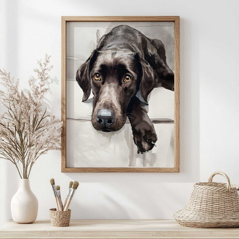 Brown labrador wall decor
