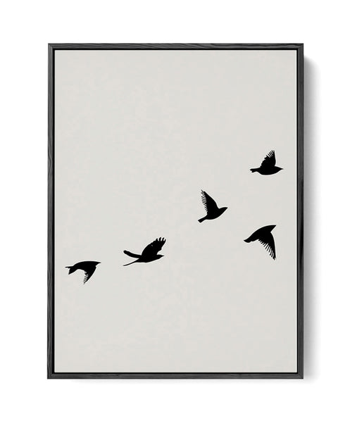Minimalist Poster Birds Above – Artistic Canvas Wall Decor - oakposter