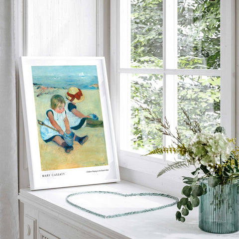 Cassatt impressionist beach painting poster