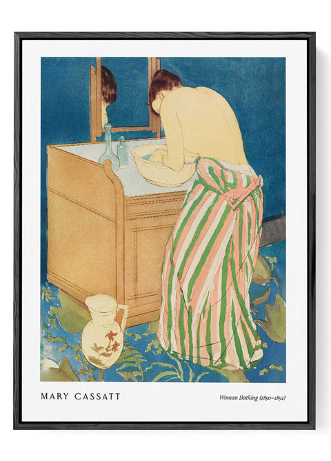 Cassatt woman bathing impressionist poster