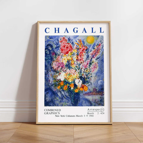 Chagall's Colorful Artexpo - Floral Exhibition Print