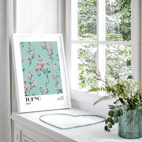 Cherry blossom poster Japan pink sakura home decoration
