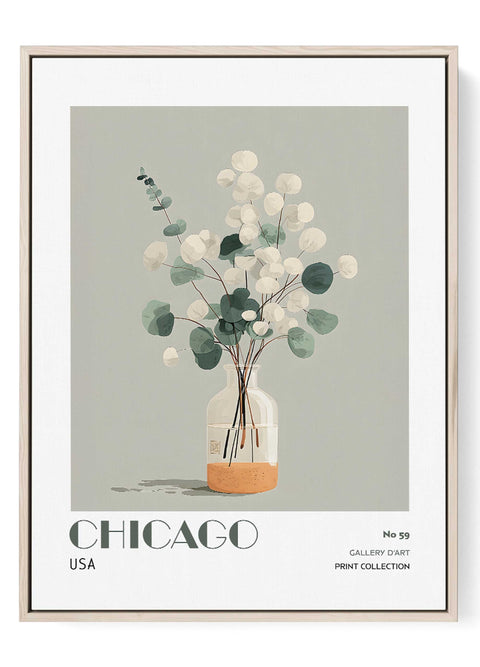 Chicago botanical wall art minimalist home decor