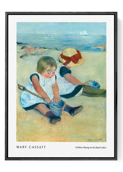 Children playing on the beach cassatt print