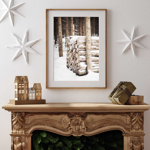 Winter Forest Wood Print