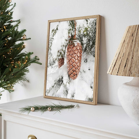Snowy Pine Tree Poster
