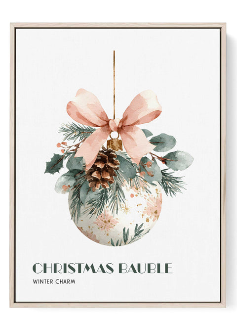 Christmas bauble wall art winter ornament