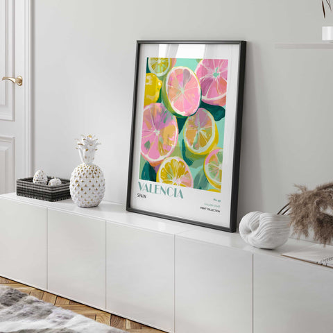 Citrus fruit painting Valencia vibrant home decor