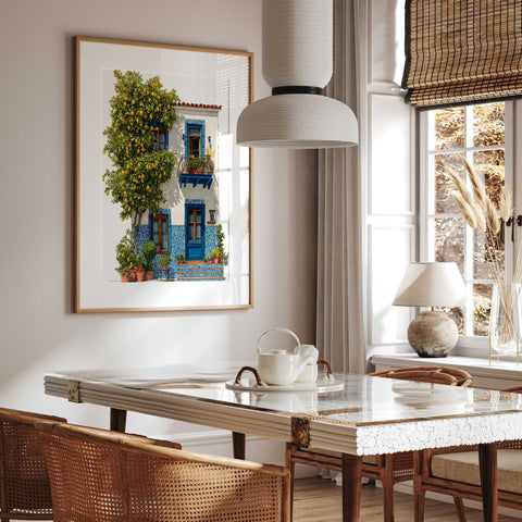 Citrus tree Mediterranean wall art print