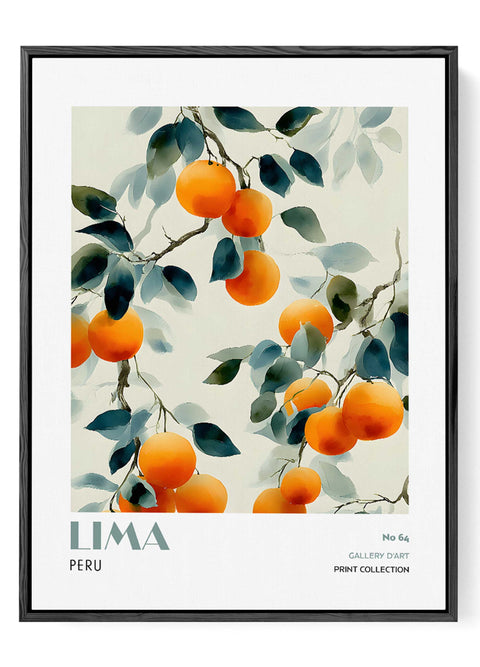 Citrus wall art print kitchen tropical decor