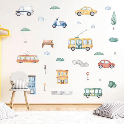 City vehicle wall decals