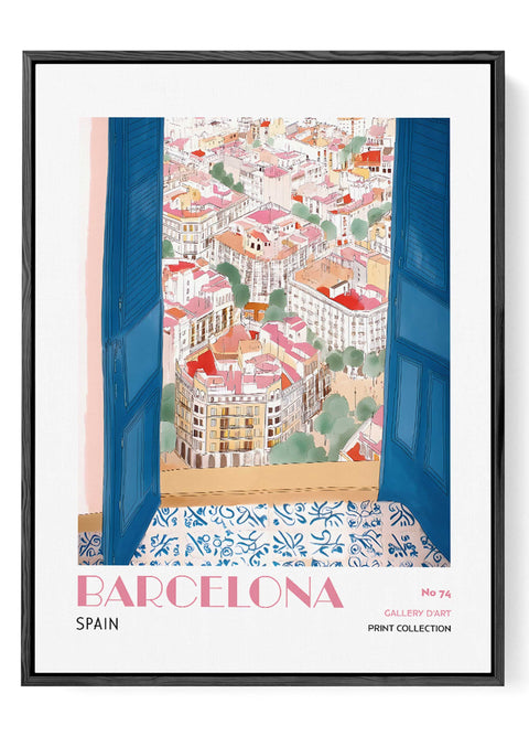 City view wall art Spanish architecture design